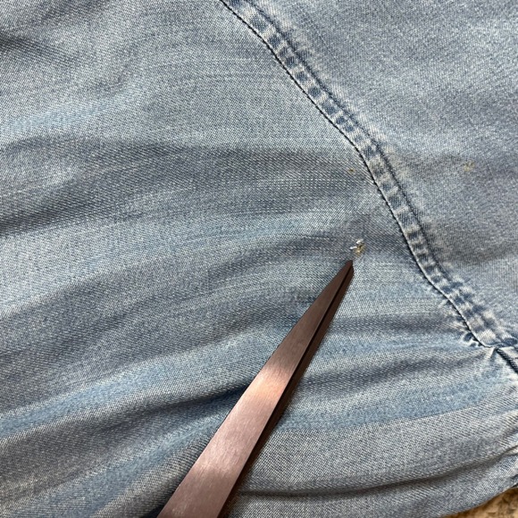 Vintage HAUPT Shirt Germany Mens 15 1/2 39-M Light Wash Denim Chambray Casual - Picture 7 of 8